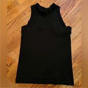 Athleta Black Ribbed Tank Top